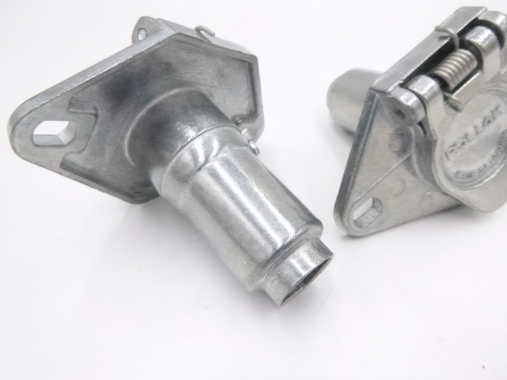 2 Pack Pollak 6 Way Trailer Connector Socket w/Covered Back 11-609