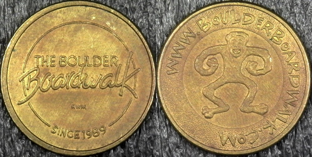 The Boulder Boardwalk Since 1989 -  Arcade Video Game Token 23mm (c844)