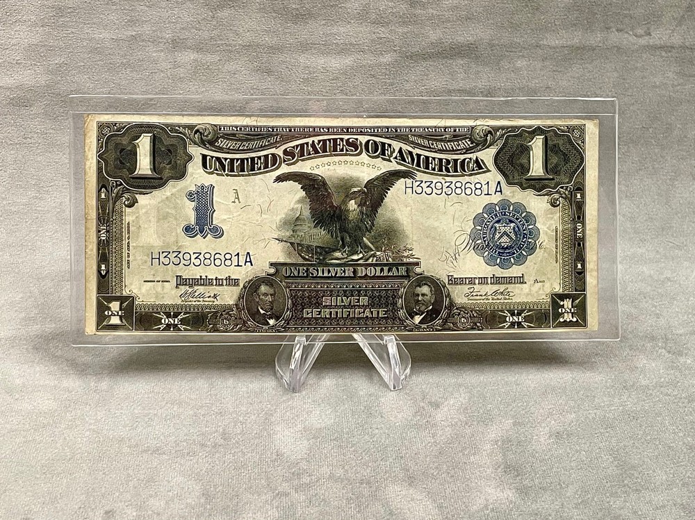 1899 USA $1 SILVER CERTIFICATE BLACK EAGLE LARGE NOTE