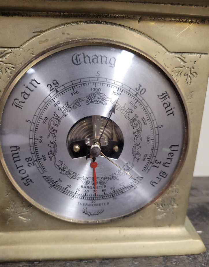 Vintage Daymaster Solid Brass Barometer Very Nice!