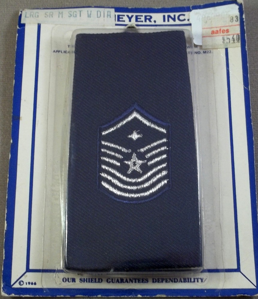 US Air Force Senior Master Sergeant Obsolete Shoulder Marks - Epaulets - Lg Size