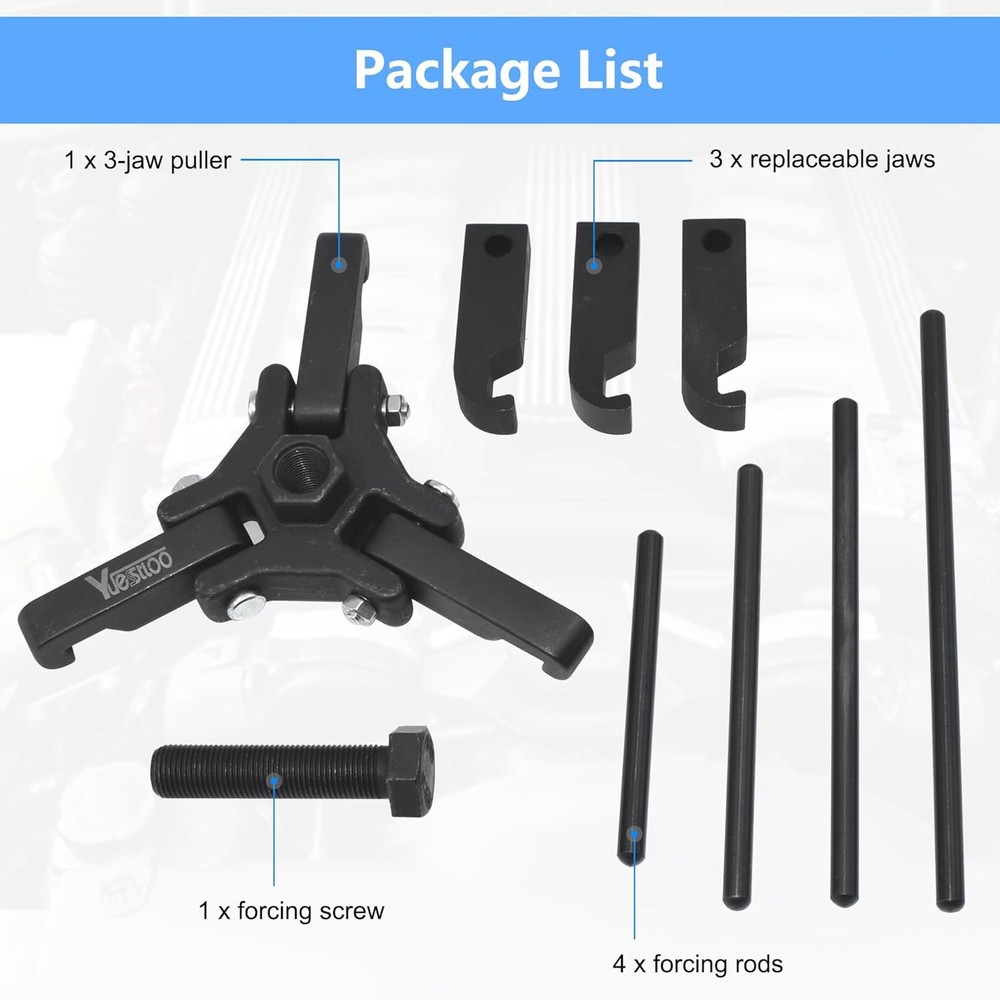 Harmonic Balancer Puller, Damper Pulley Puller Blue Case