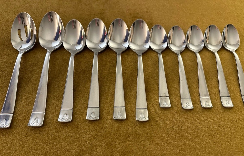 Serving & Soup Spoons + Teaspoons HAMPTON SILVERSMITHS 18/10 Stainless  HSV216