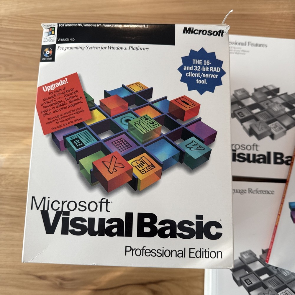 Microsoft Visual Basic Professional Edition Version 4.0 Windows 95 NT Books Only