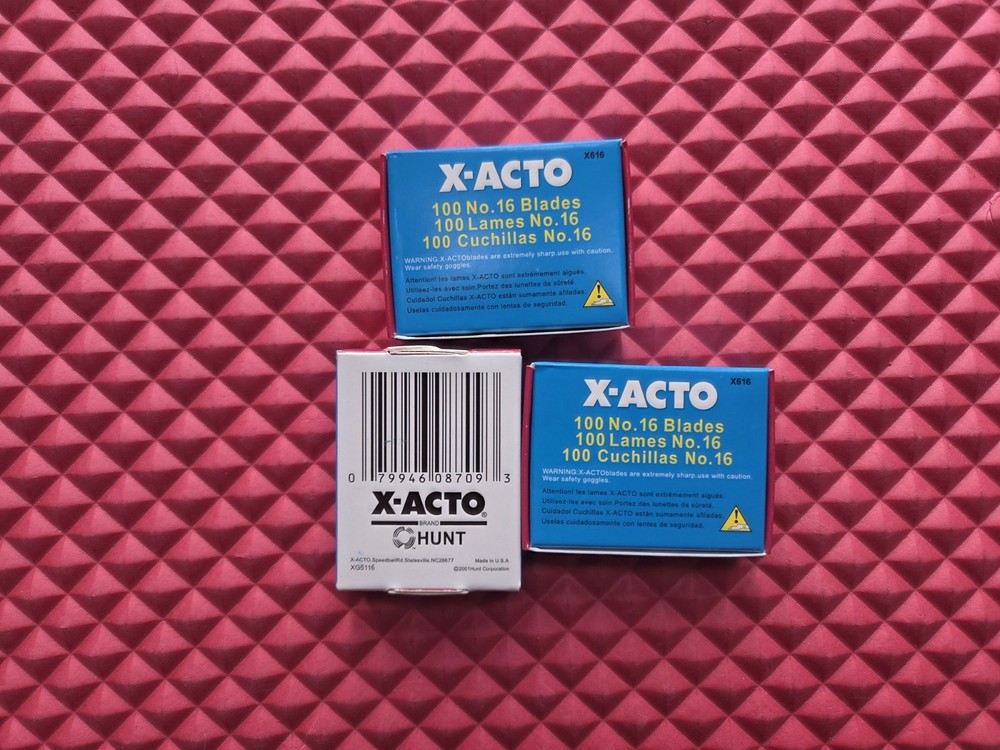 3 X-ACTO® No. #16 Bulk Pack 100 Blades X 3