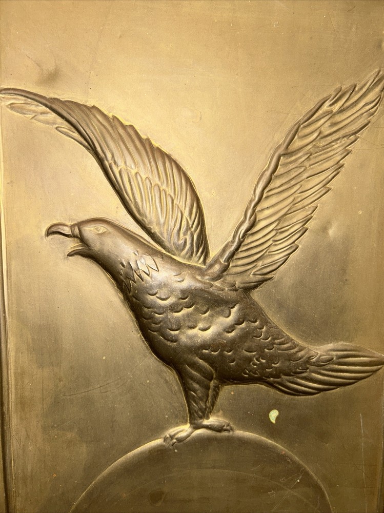 Eagle Brass embossed picture / sign Eagle - Maybe 1800’s