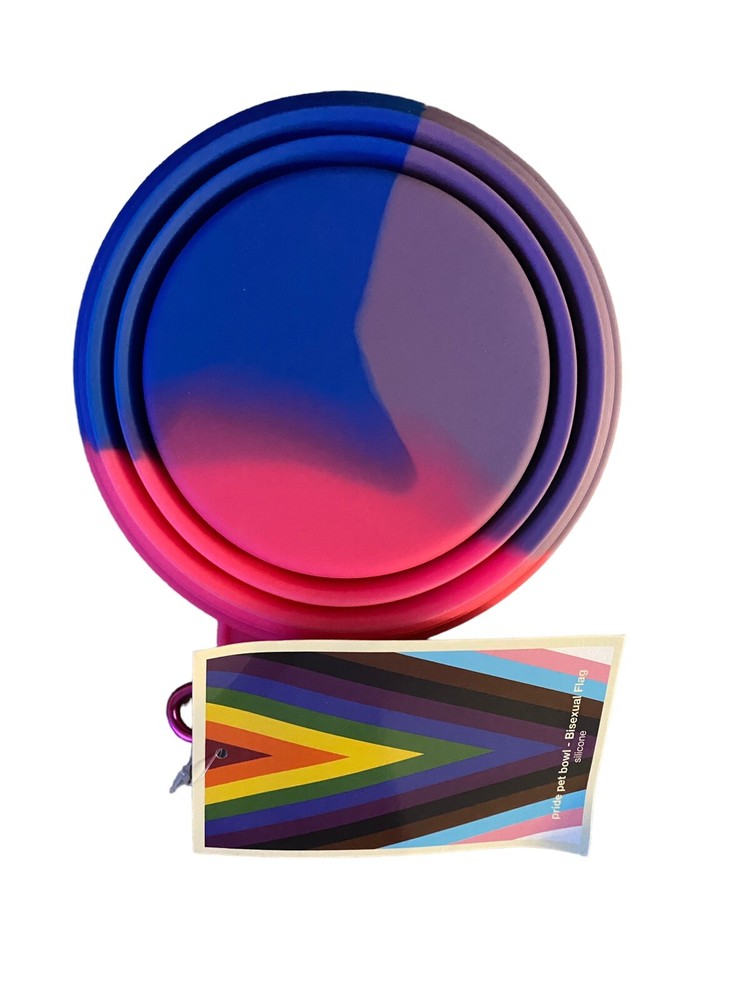Pride Pet Bowl-Bisexual Flag Silicone Bowl