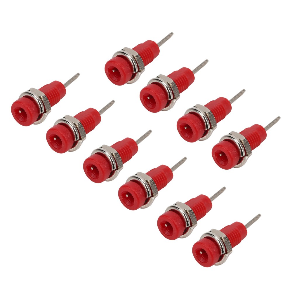 10Pcs 2mm Banana Jack Panel Socket High Transmission For Electronic Instrument