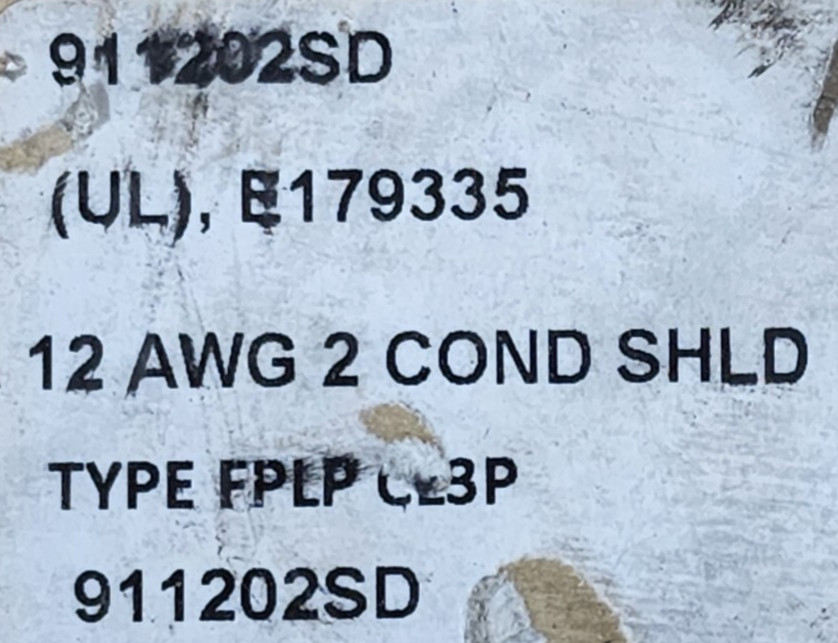 Advanced Digital 911202SD 12/2C Shielded Plenum Security/Control Cable CMP /50ft