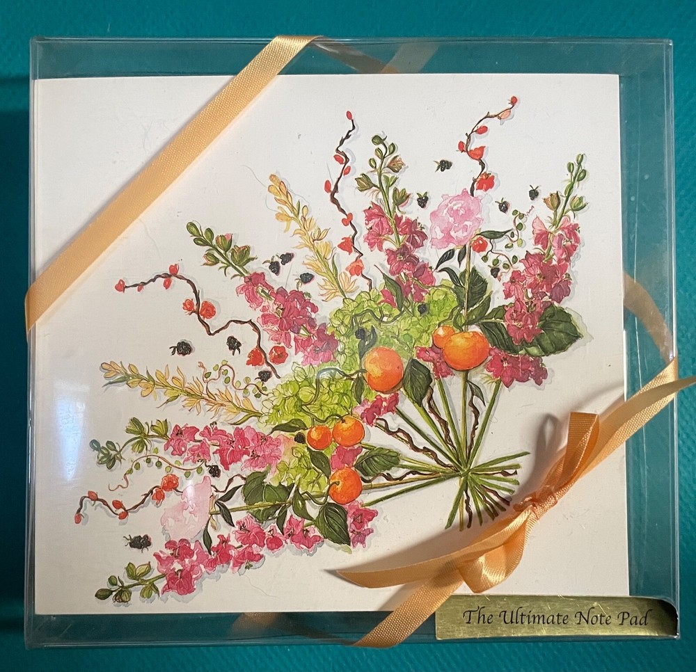 New Boxed Floral Notepad 5-1/2" X 6-1/8"