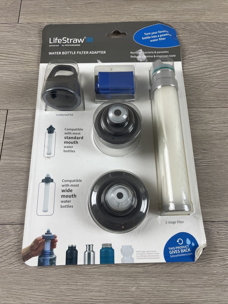 LifeStraw Universal Water Filter Bottle Adapter Kit Fits Select Bottles New