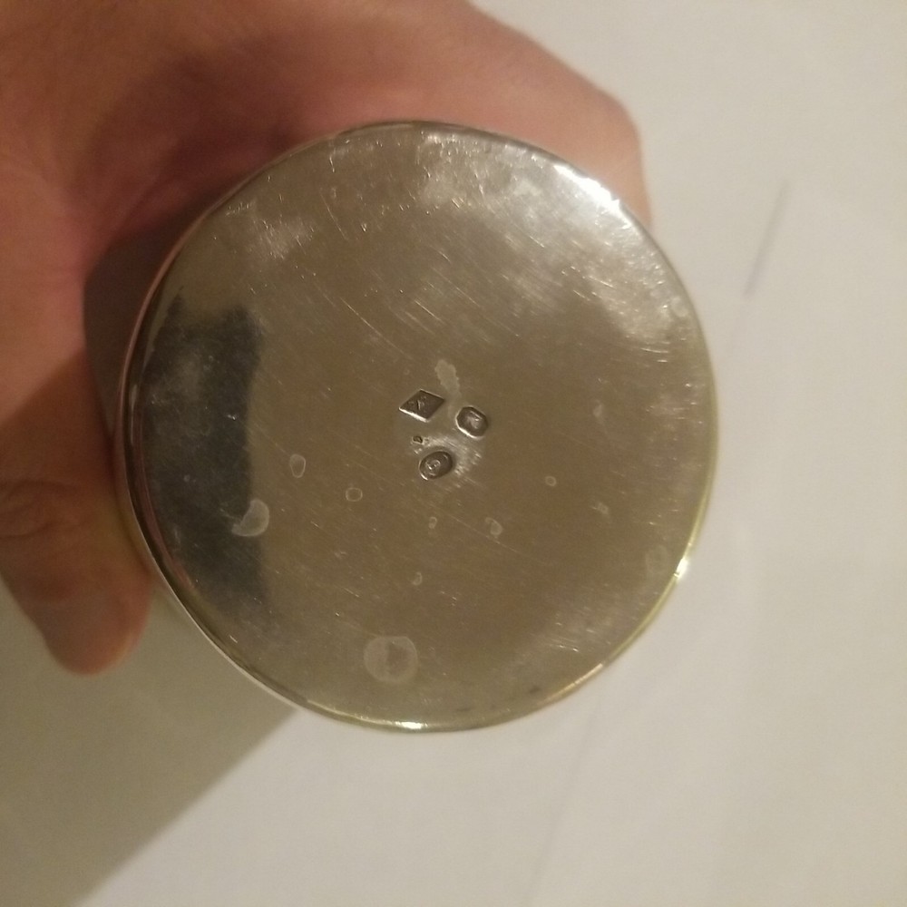 Antique Sterling Silver Large Cup Engraved Initials 128 Grams, 4 " Tall