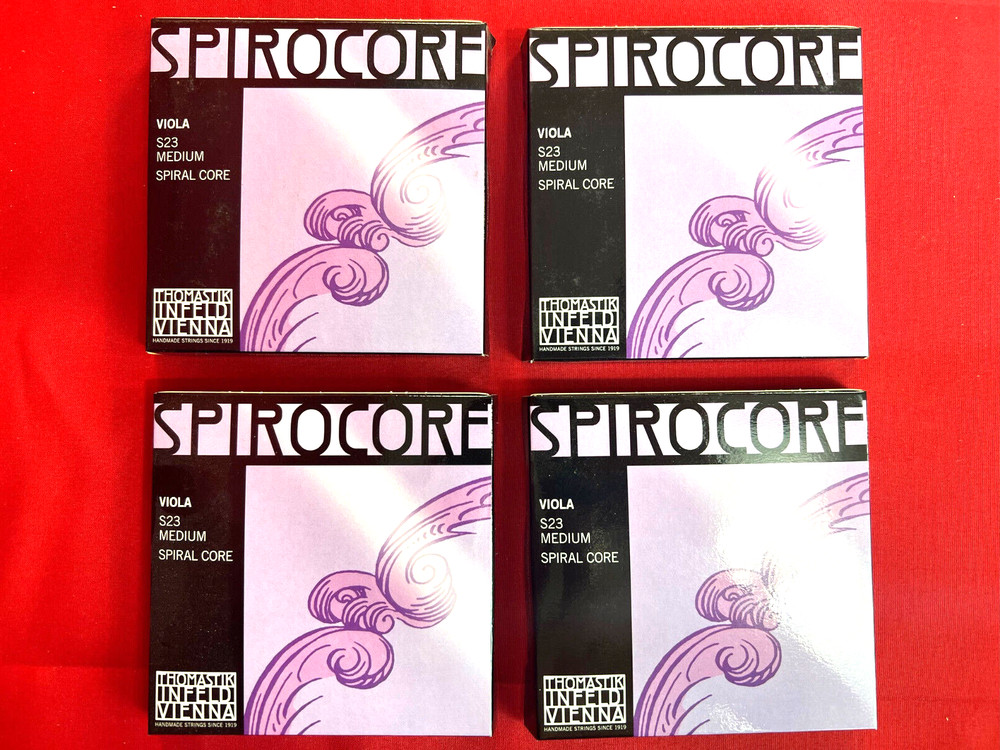 4  x 100% Authentic Spirocore Viola String 4/4 Set S23  15 -16.5"  Medium