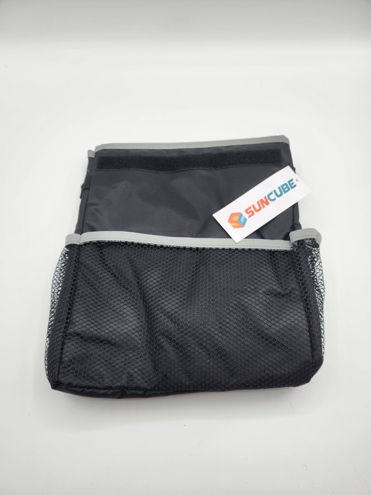 SUN CUBE Car Trash Can - Mesh Pockets, Elastic Opening - Waterproof & Leakproof