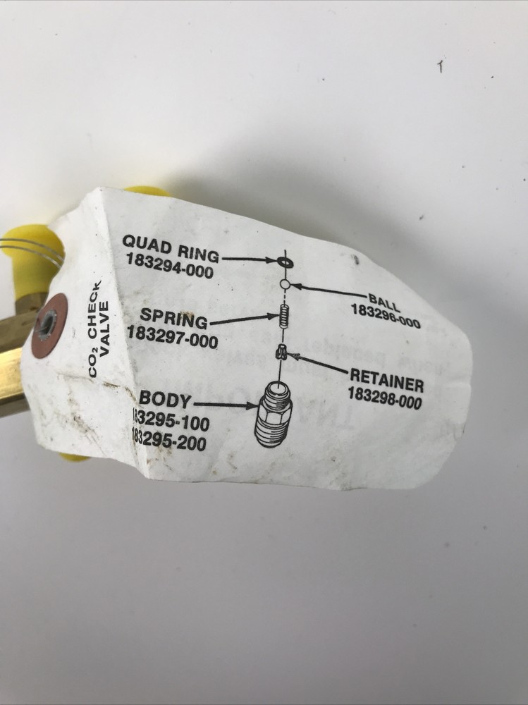 CO2 Check Valve Brass 183295-100 200 regulator