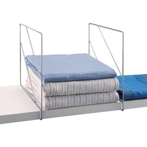 NEW! Neu Home Stackable Shelf Divider Set of 2, Chrome