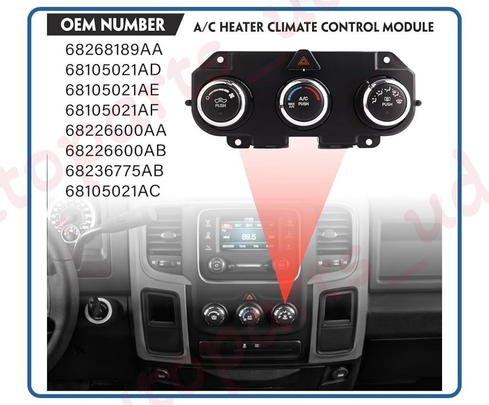 AC Heater Climate Control Unit Heat Defrost Compatible with 2013-2018 RAM 1500 2