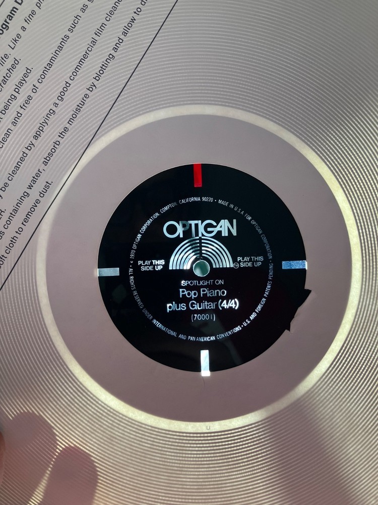 MATTEL OPTIGAN ORGAN RECORD - 3 DISCS!