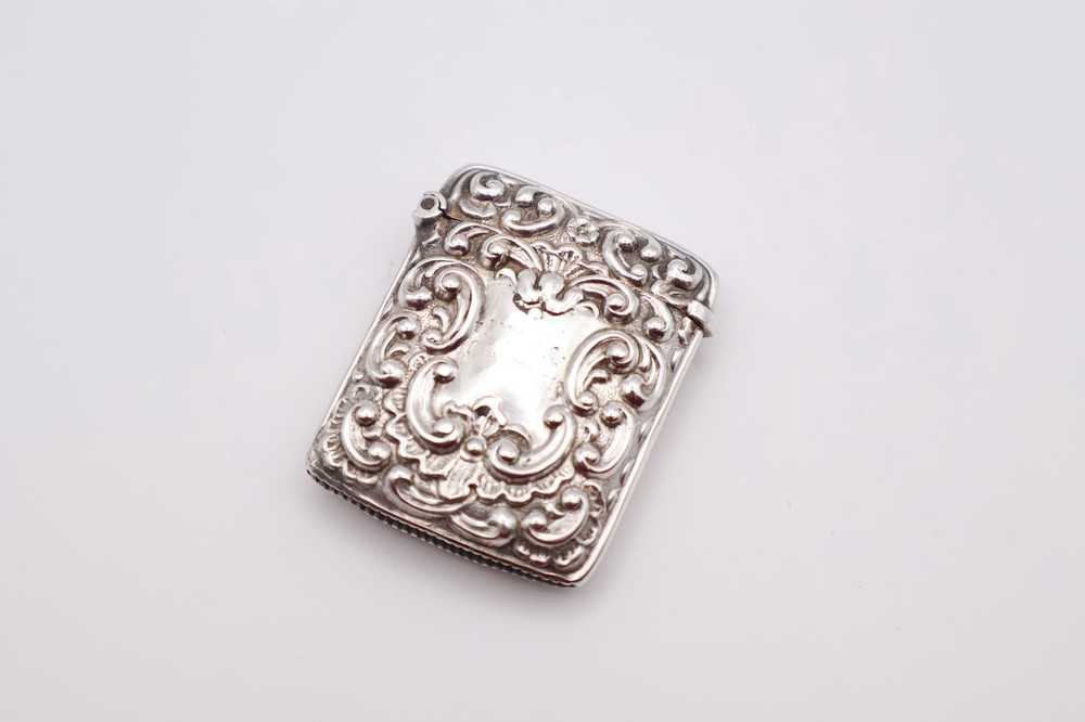 Antique Sterling Silver Vesta Case Hallmarked Birmingham 1908