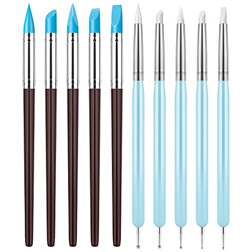10Pcs Silicone Clay Sculpting Tool, Modeling Dotting Tool & Pottery Craft use