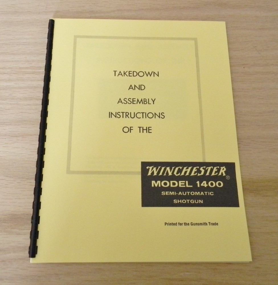 Winchester Model 1400 Takedown Manual  - #W4