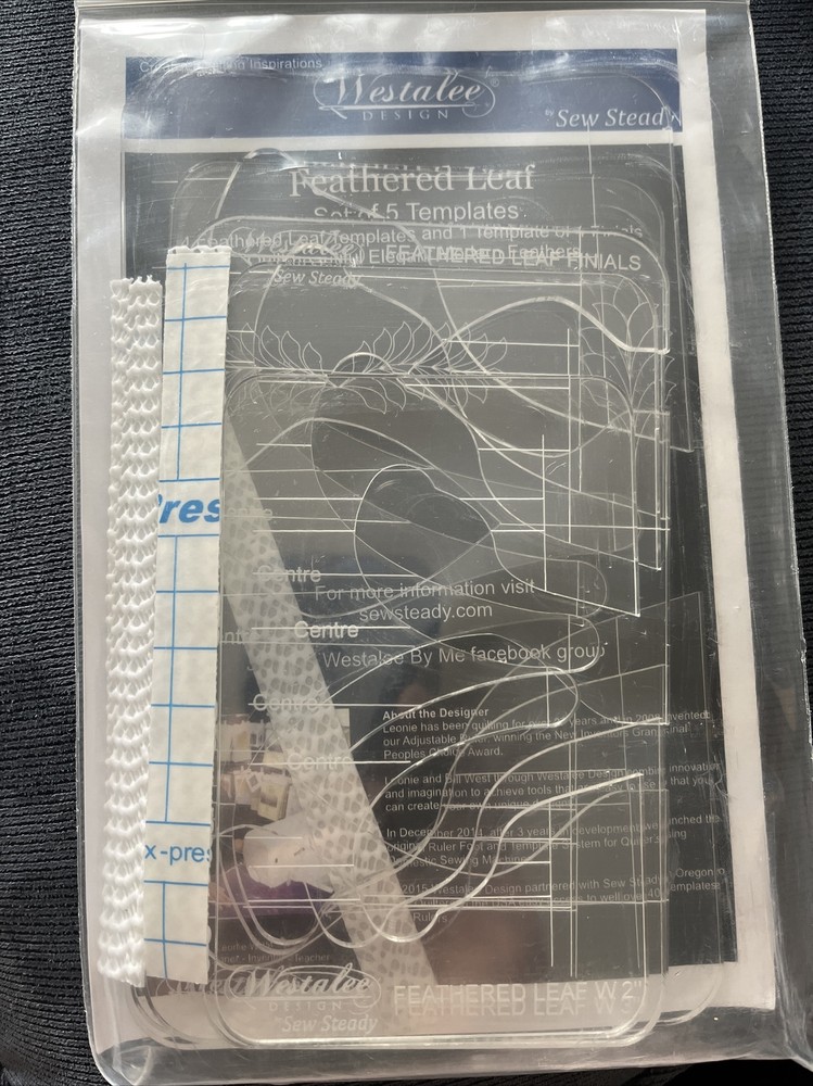 Westalee Feathered Leaf Set - 5 Templates-Low Shank P#WT-FLS-LS