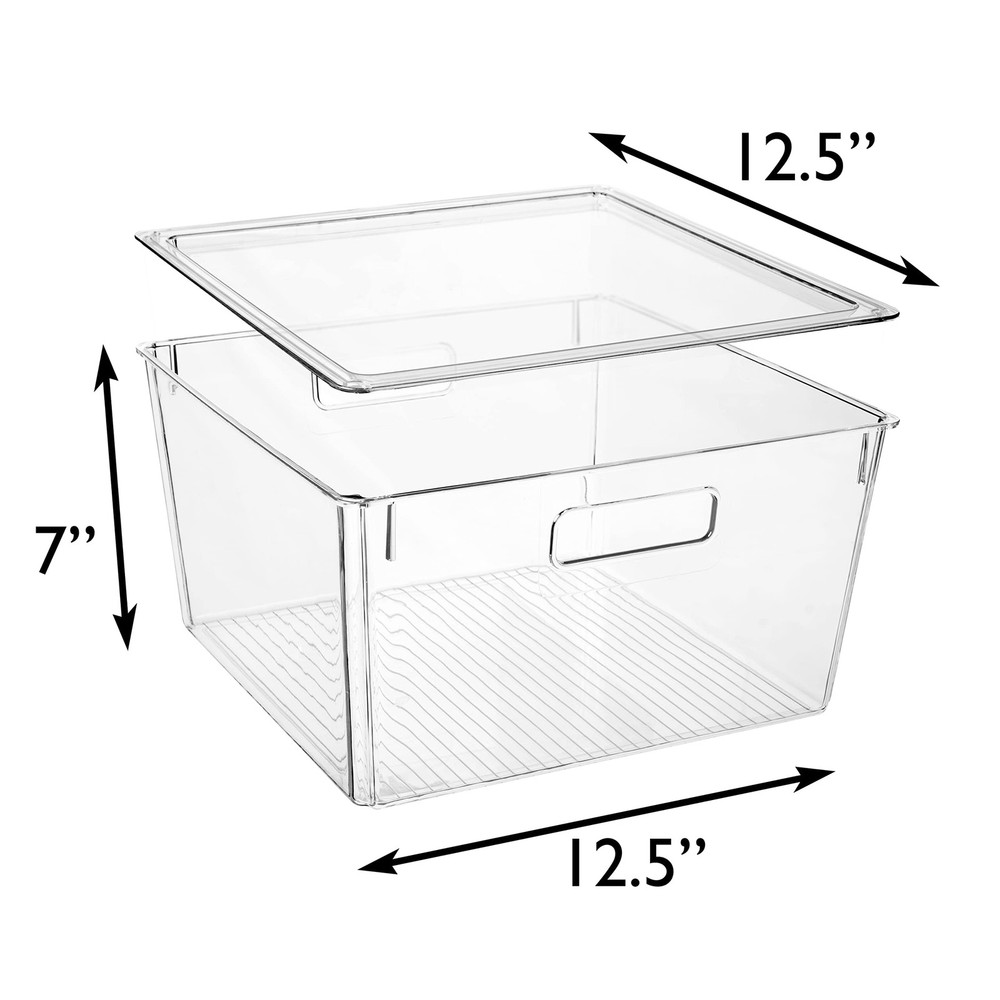 CLEARSPACE Plastic Storage Bins with Lids XL – Perfect Kitchen Organization o...