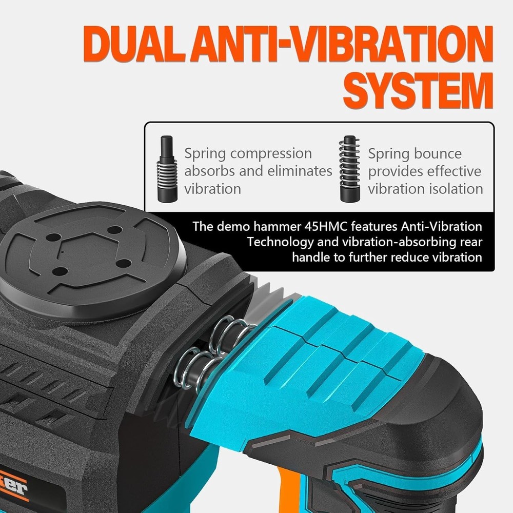 Electric Chipping Hammer with Carrying Case