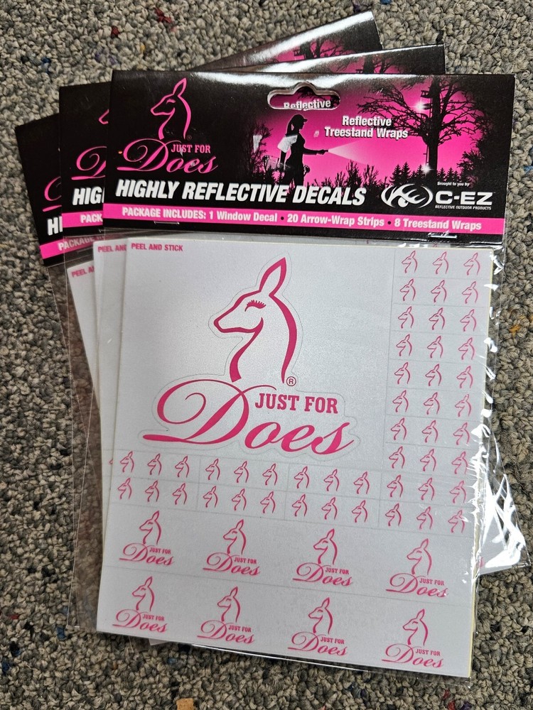THREE PACKAGES C-EZ Just For Does Highly Reflective Decals 
