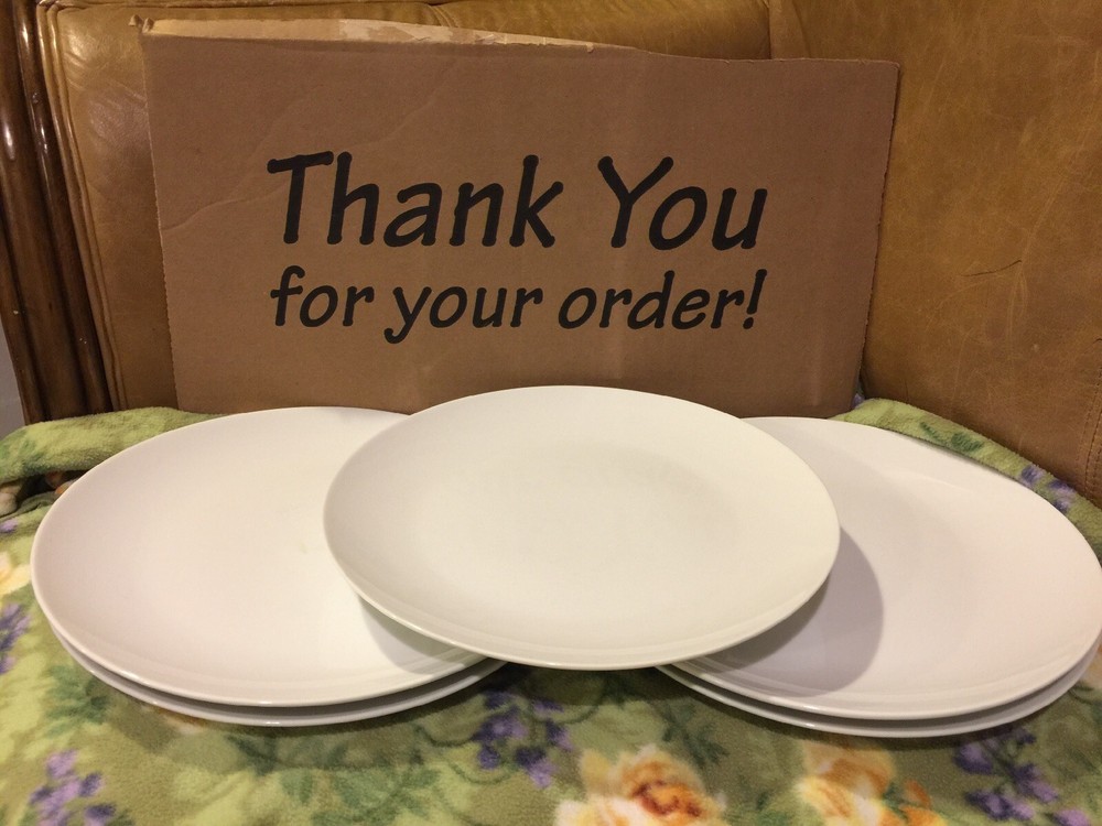 ❤️ Blackhawk Marketing LLC Classic Solid White 10.75” Dinner Plates (5) China