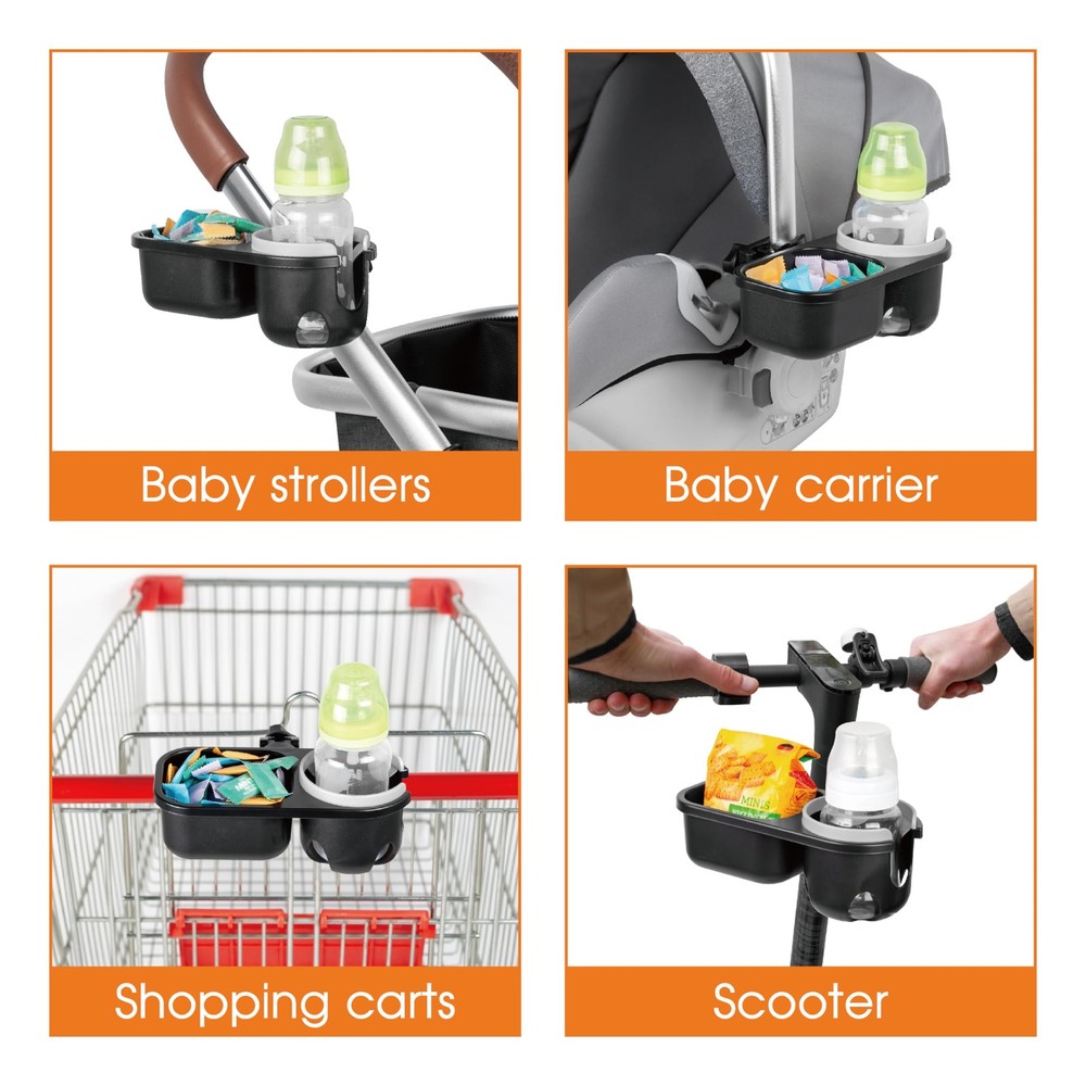 Universal Snack Tray for Stroller with Stroller Cup Holder, Universal Strolle...