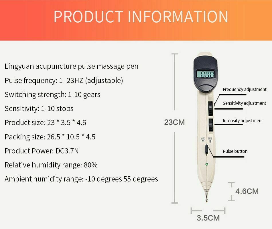 Pointer Digital Electronic Acupuncture Pen Stimulator pain relief Auto Massager
