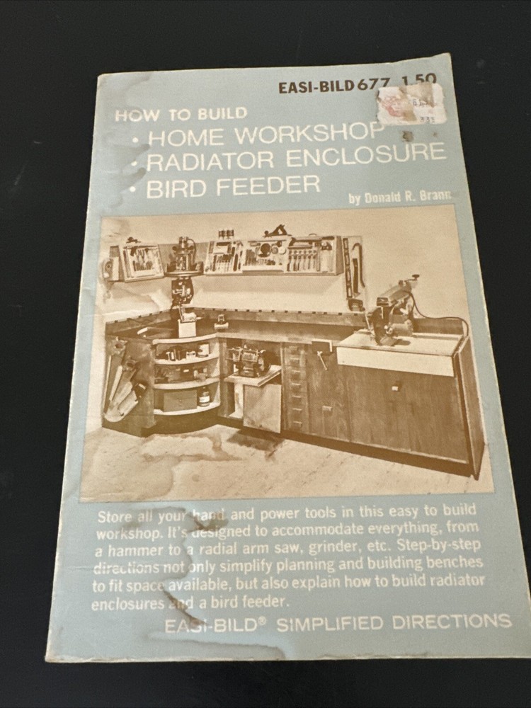 1972 Easi Bild 677  Home Workshop Plans Booklet Black & Decker