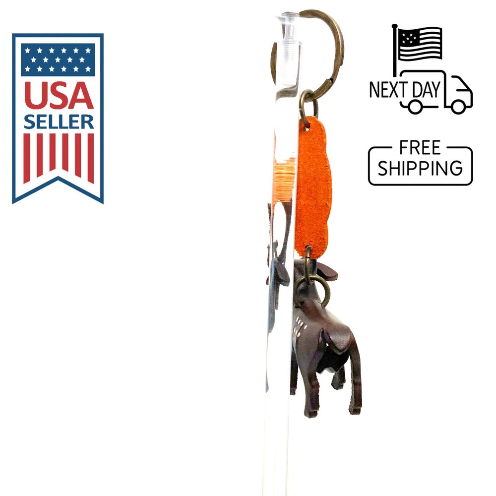 Sika Deer (Brown) Handmade Leather Keyring