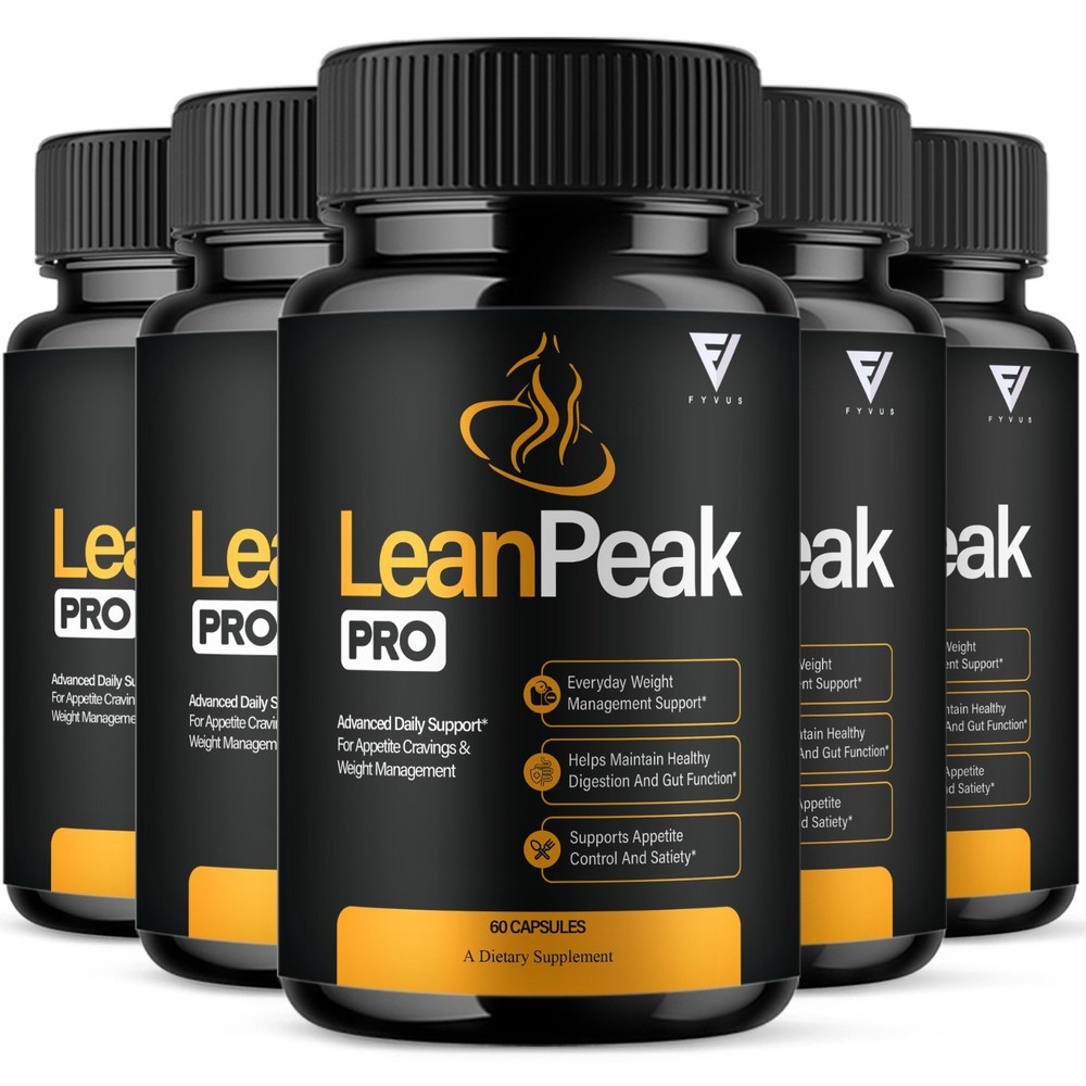 (5 Pack) Lean Peak Pro Capsules, LeanPeak Daily Formula Support (300 Capsules)