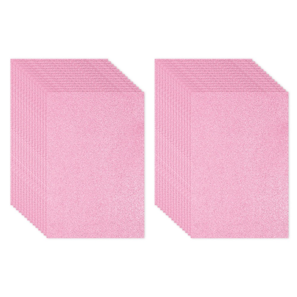 30 Sheets 2mm Glitter Foam Sparkle Sheet EVA Paper, Pink