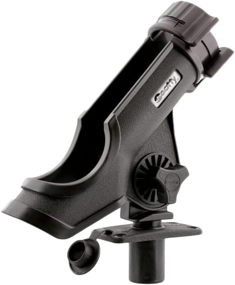 0231-BK Powerlock Rod Holder, with 0244 Flush Deck Mounts, Black