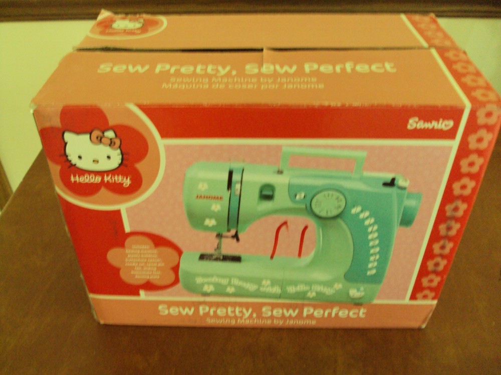 Janome Hello Kitty Sewing Machine Model 11706 with Manual, Cover Needs Repair