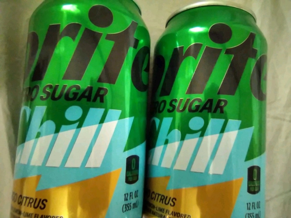 New Limited Sprite Chill MANGO CITRUS ZERO SUGAR Lemon Lime Soda (2 Cans)