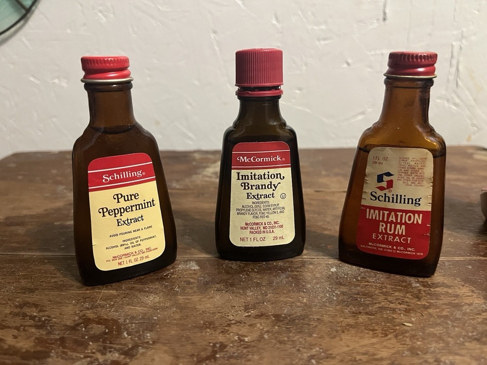 McCormick Extracts Imitation Rum Brandy And Pure Peppermint READ