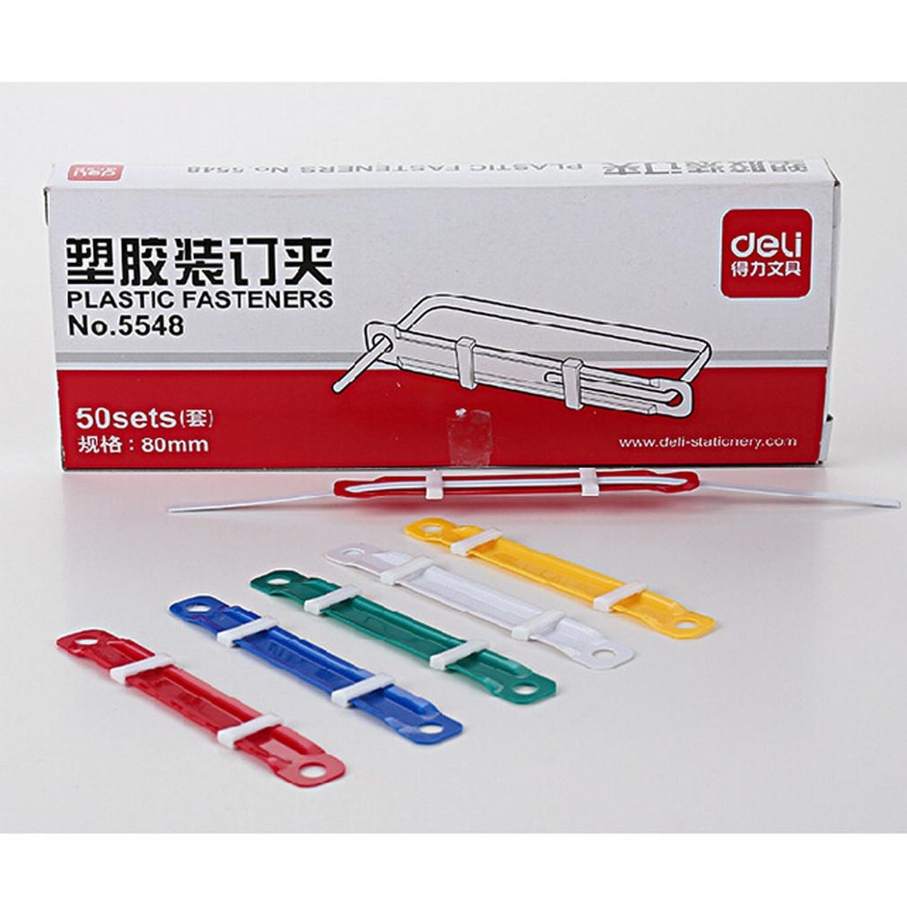 50 Sets Office Colorful Plastic Binding Fastener File Document Paper School