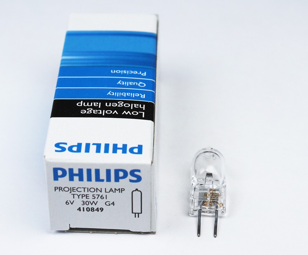 PHILIPS PROJECTION LAMP TYPE 5761 6V30W G4  Shadowless Bulb Microscope light