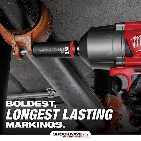 SHOCKWAVE 3/8 In. Drive 13Mm Deep 6 Point Impact Socket (1-Pack)