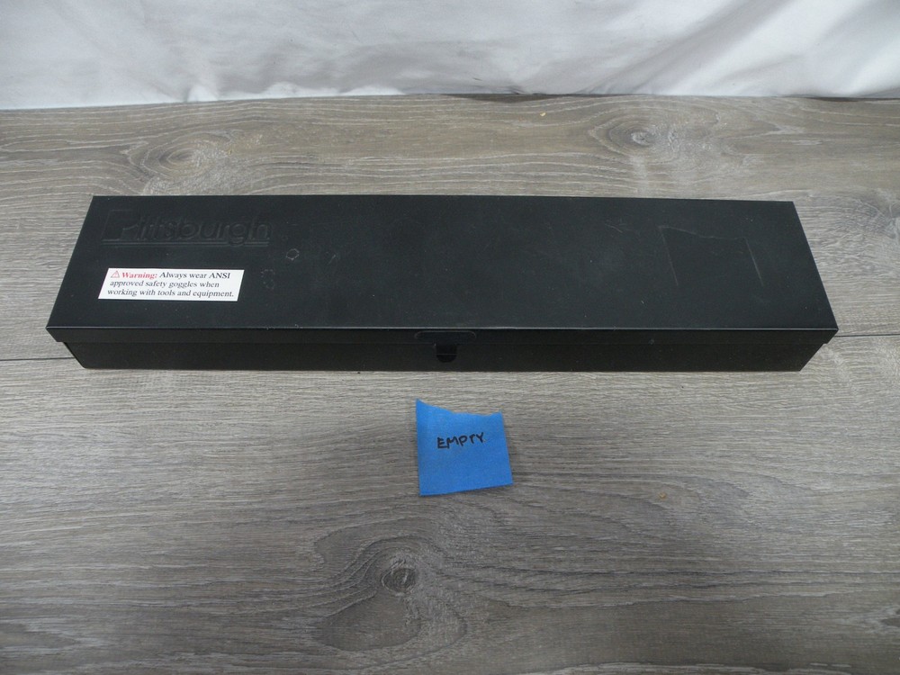 Pittsburgh Empty Black Metal Tool Storage Case Box for Wrenches Sockets