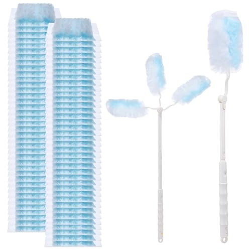 60 Count Duster Refills, 360° Heavy Duty Dusters Kit Disposable Microfibre