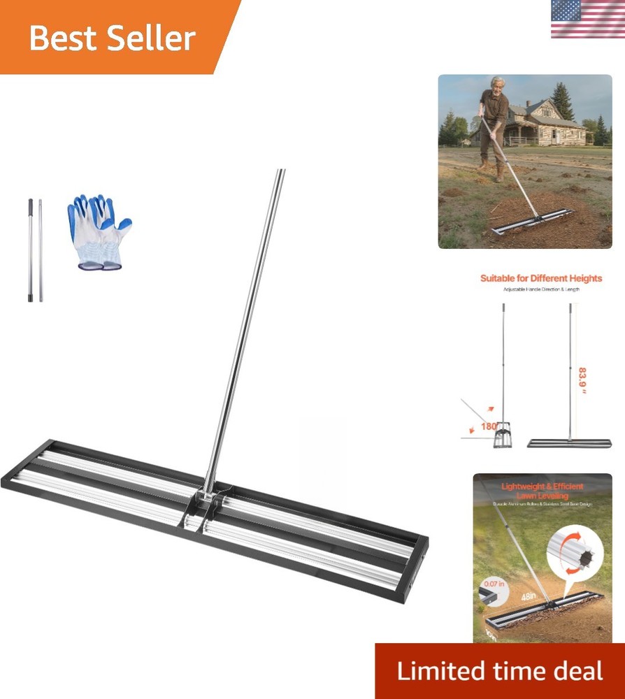 Versatile Lawn Leveling Tool with Aluminum Rollers - Perfect for Gardens & Golf