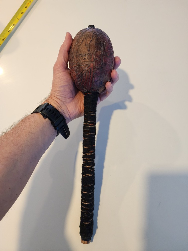 one (1) very big Peruvian Amazon Shaker | Shamanic Fire Rattle
