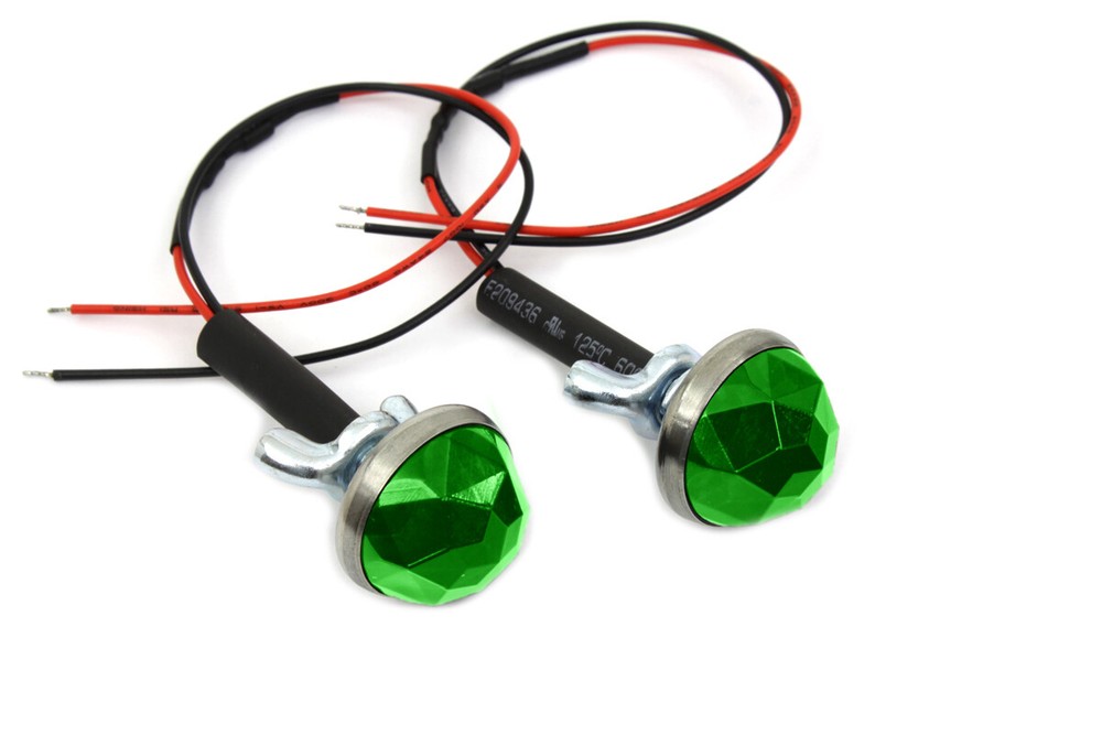 Green LED Reflector Set for Harley or Custom Application