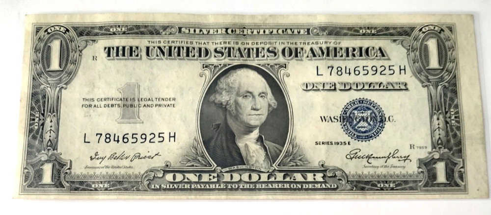 1935-E $1  FEDERAL RESERVE WWII   NOTE