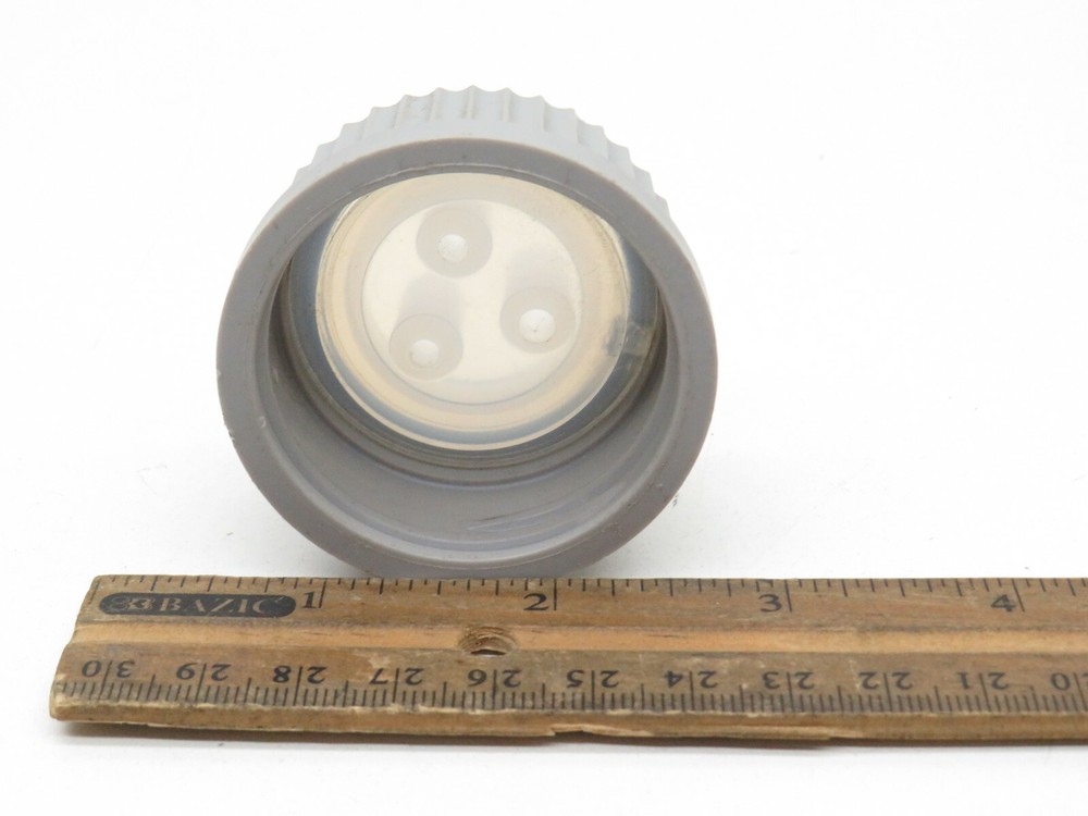 Three Hole Delivery Cap for Lab, 2" Diameter